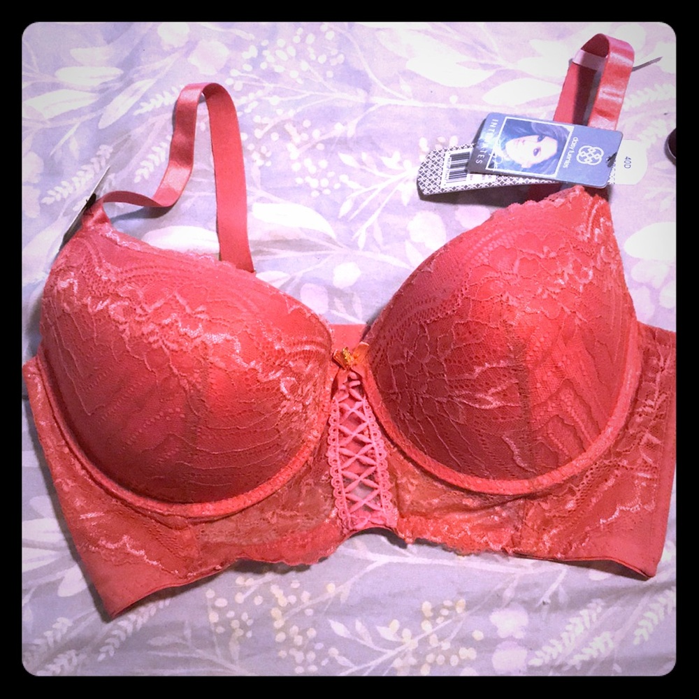 FULL FIGURE LONG LINE LACE BRA